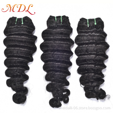 MDL hair Brazilian deep curly 100% natural color human hair extensions hair weave bundles